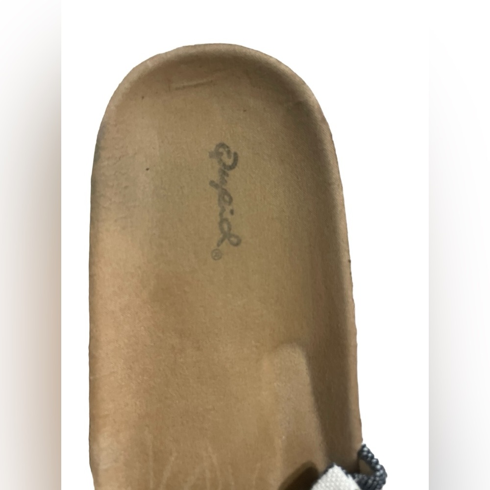 Qupid Espadrilles Stripped Bow Slide Sandals 9 - Picture 5 of 7